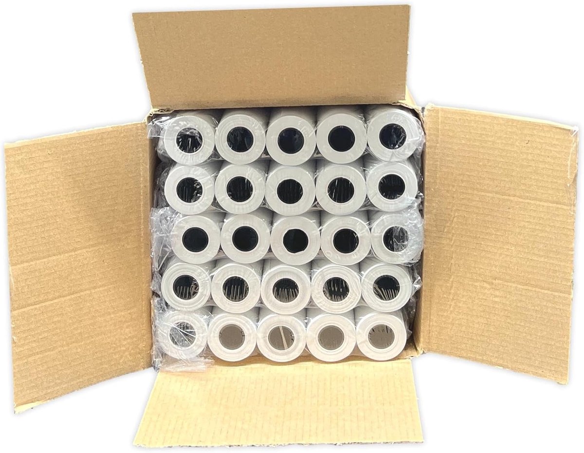 Thermische rollen 57 x 30 x 12 voor bank- en handprinters, type lngenico 8550, mini-rollen, formaat: 57 x 30 x 12 (50 stuks)