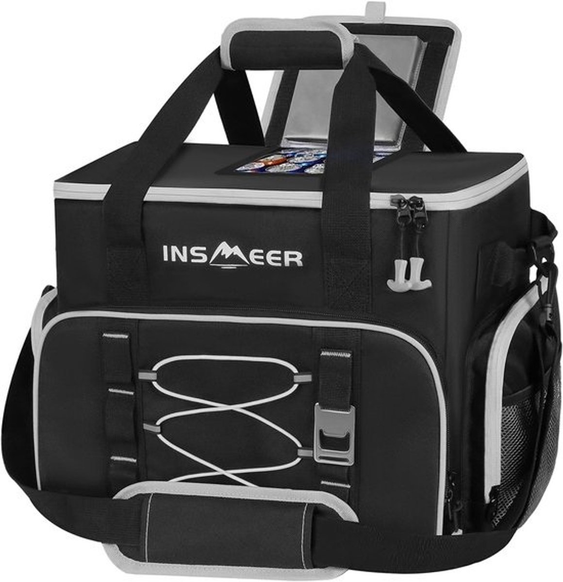 Opvouwbare Geïsoleerde Koeltas XXL - 45L/55L, Lekvrij, Thermotas voor Picknicken, Kamperen en Strand