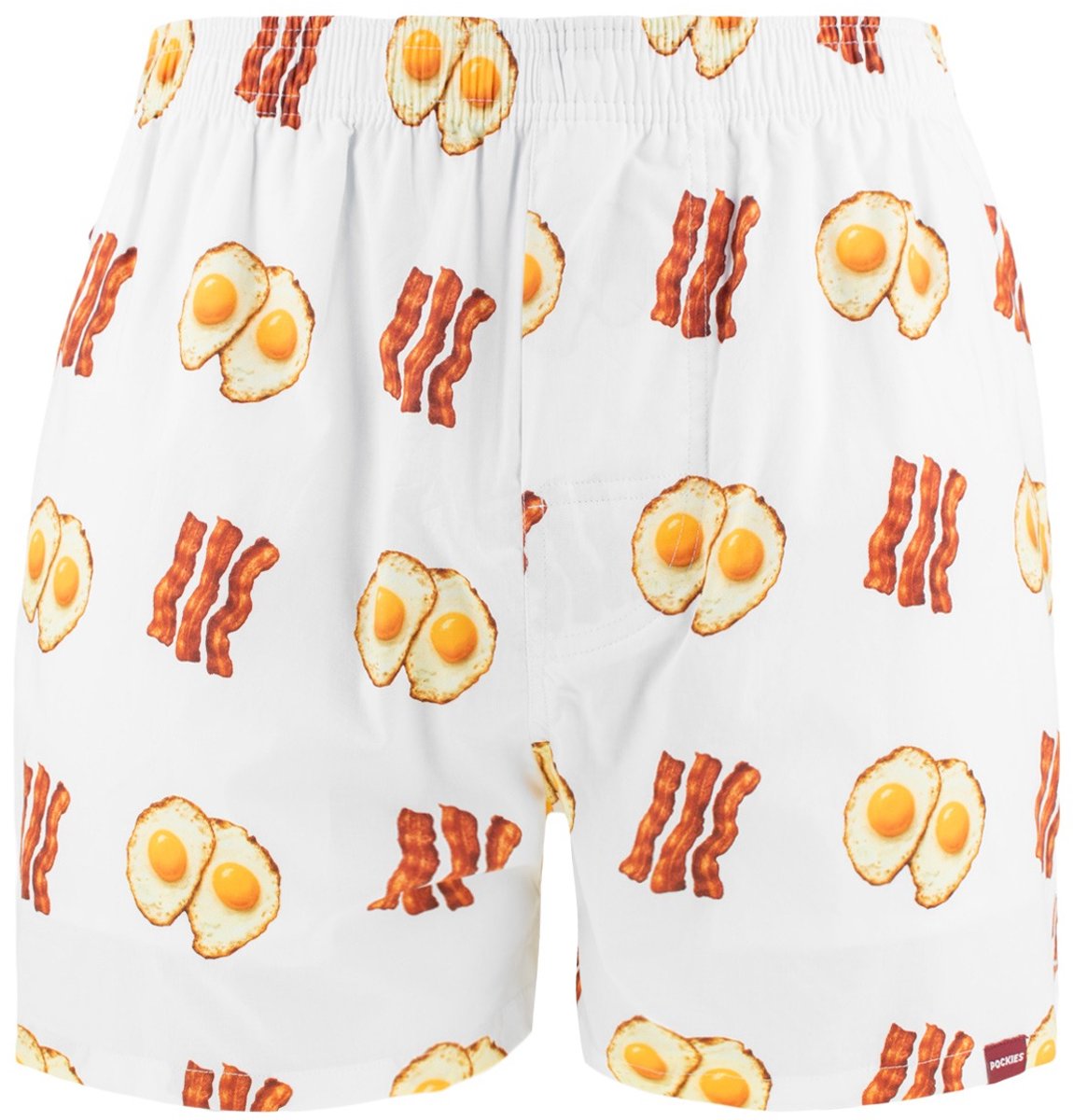 Pockies heren wijde boxershort breakfast wit