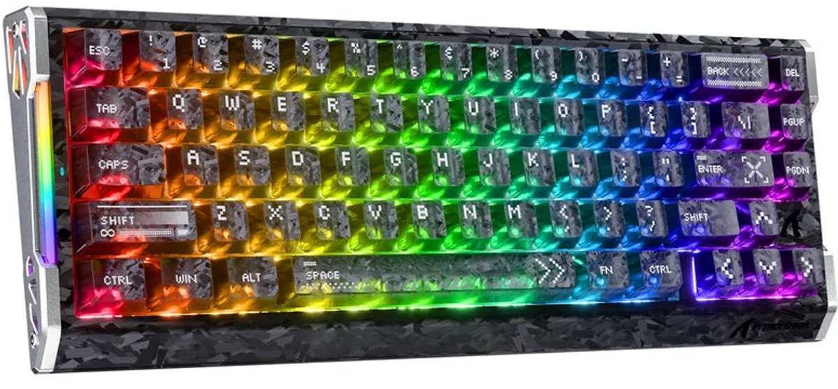 Attack Shark R68 HE Gaming Toetsenbord, Hall Effect, Carbon Fiber, 8K Polling - Ink Shade