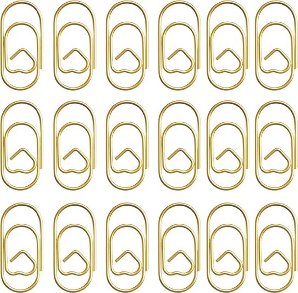papieren clips - klemmen - voor papierorganisatie - hartvormig ontwerp - 100 stuks - goud