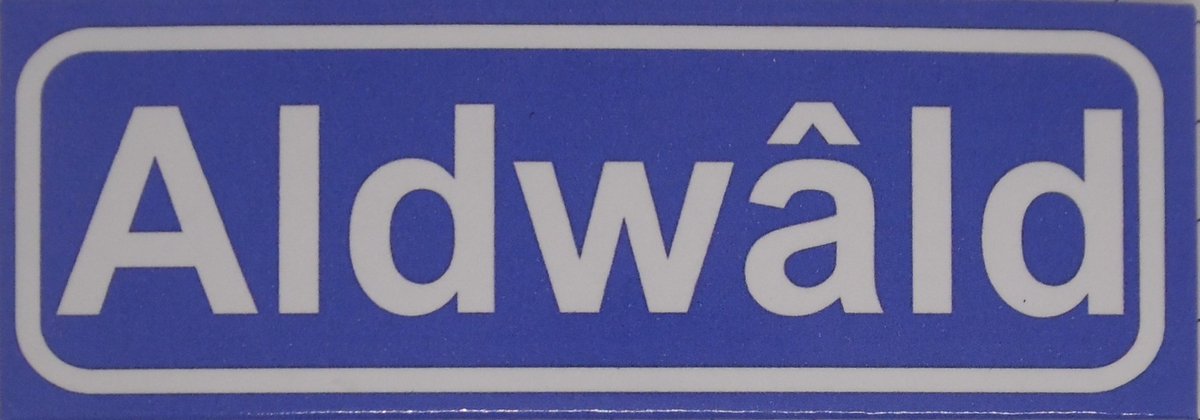 Souv© - koelkast magneet - plaatsnaam bord - kombord - souvenir - koelkastmagneetje - relatiegeschenk Aldwâld