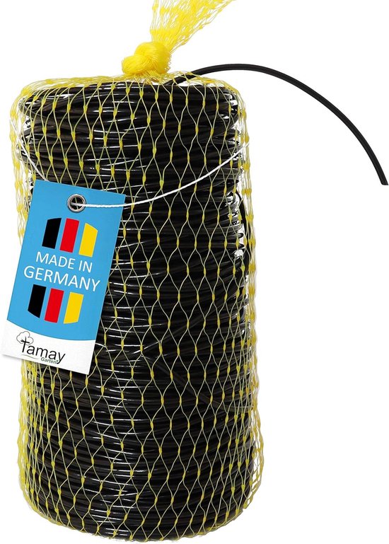 Bindtang planten - Zwart - 100 m - Elastisch Bindmateriaal van Kunststof - Voor Tuin, Balkon en Huis