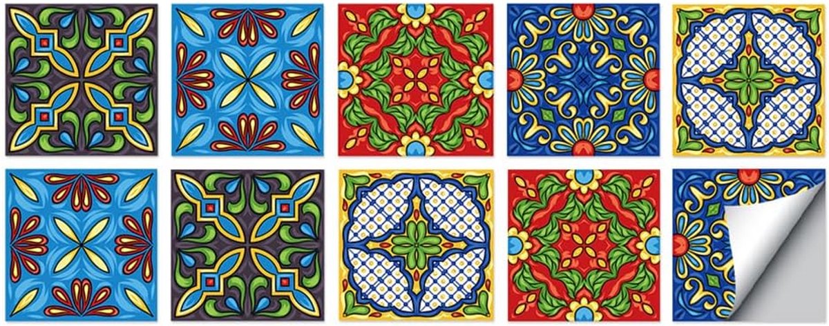 Plaktegels - Wandpanelen - tegelstickers keuken - plaktegels keuken - Zelfklevende Tegels - Muurstickers Keuken - Wandtegelstickers - Set van 20 - 10 x 10 cm - Decoratieve Stickers - Geschikt Voor Keuken & Badkamer - Meerkleurig