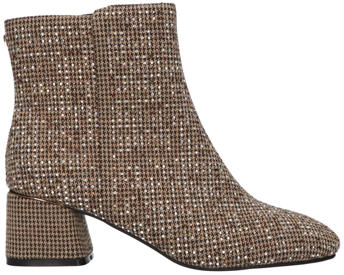 LA STRADA ENKELLAARZEN TAUPE 2323228 4025 BOOTIE TAUPE FABRIC+STONES maat 40