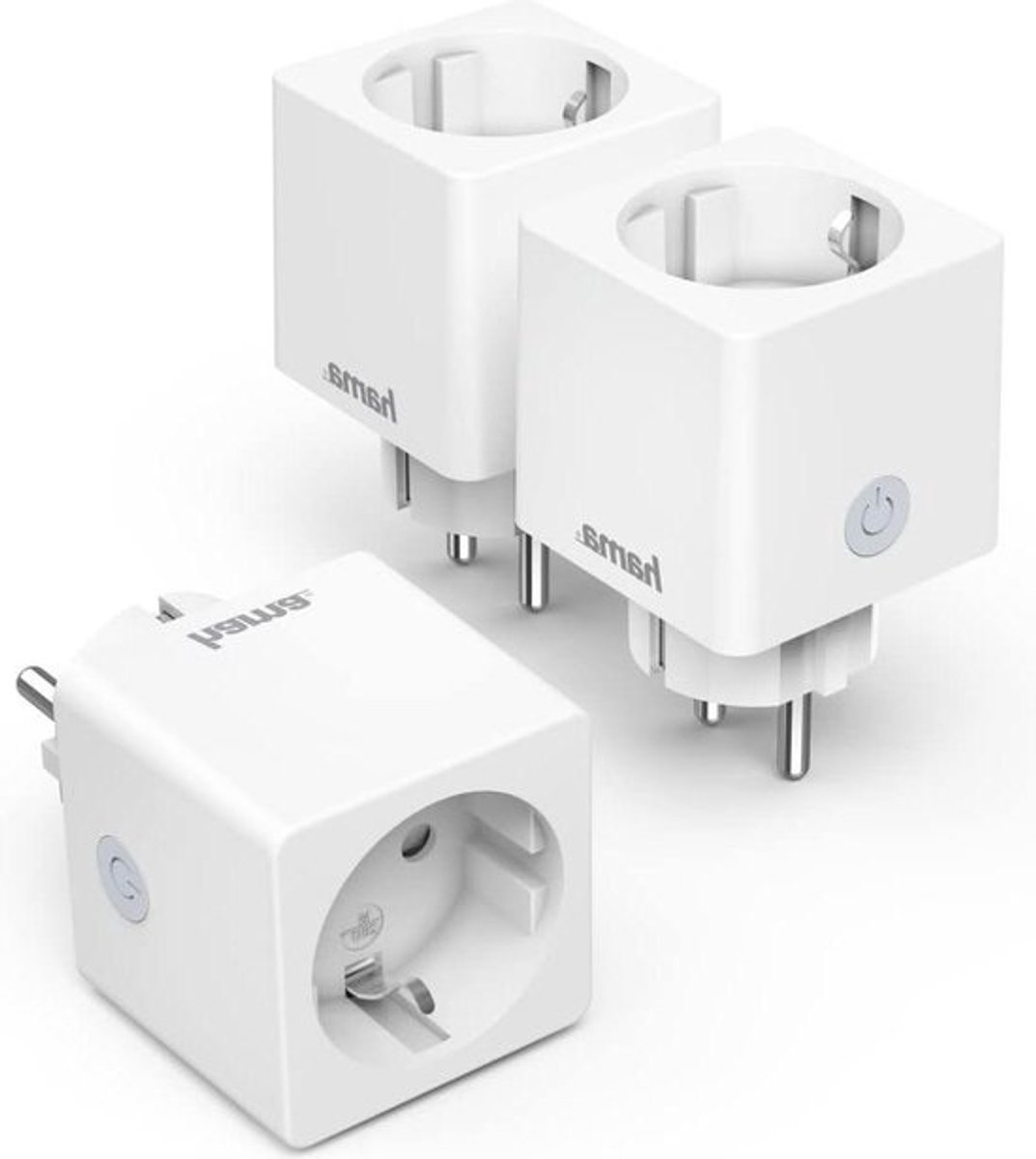 Stopcontact WLAN Advanced 3-pack mini plug - slimme wifi zonder hub - spraak- en app-bediening - kerstverlichting kerstdecoratie ventilator - 3680W 16A - wit