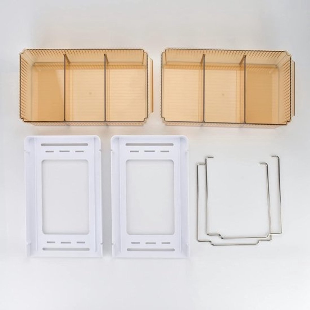 2-laags Onder de Gootsteen Organizer Manden met Schuifladen - Ideaal voor Kast Aanrecht Bijkeuken en Desktop voor Badkamer Keuken Kantoor Sink organizer