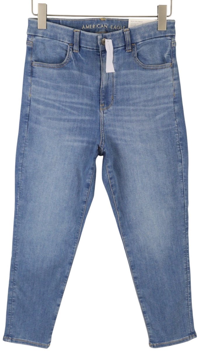 American Eagle Outfitters Curvy Super Hoge taille Dames Jeansblauw Jegging Crop - 30