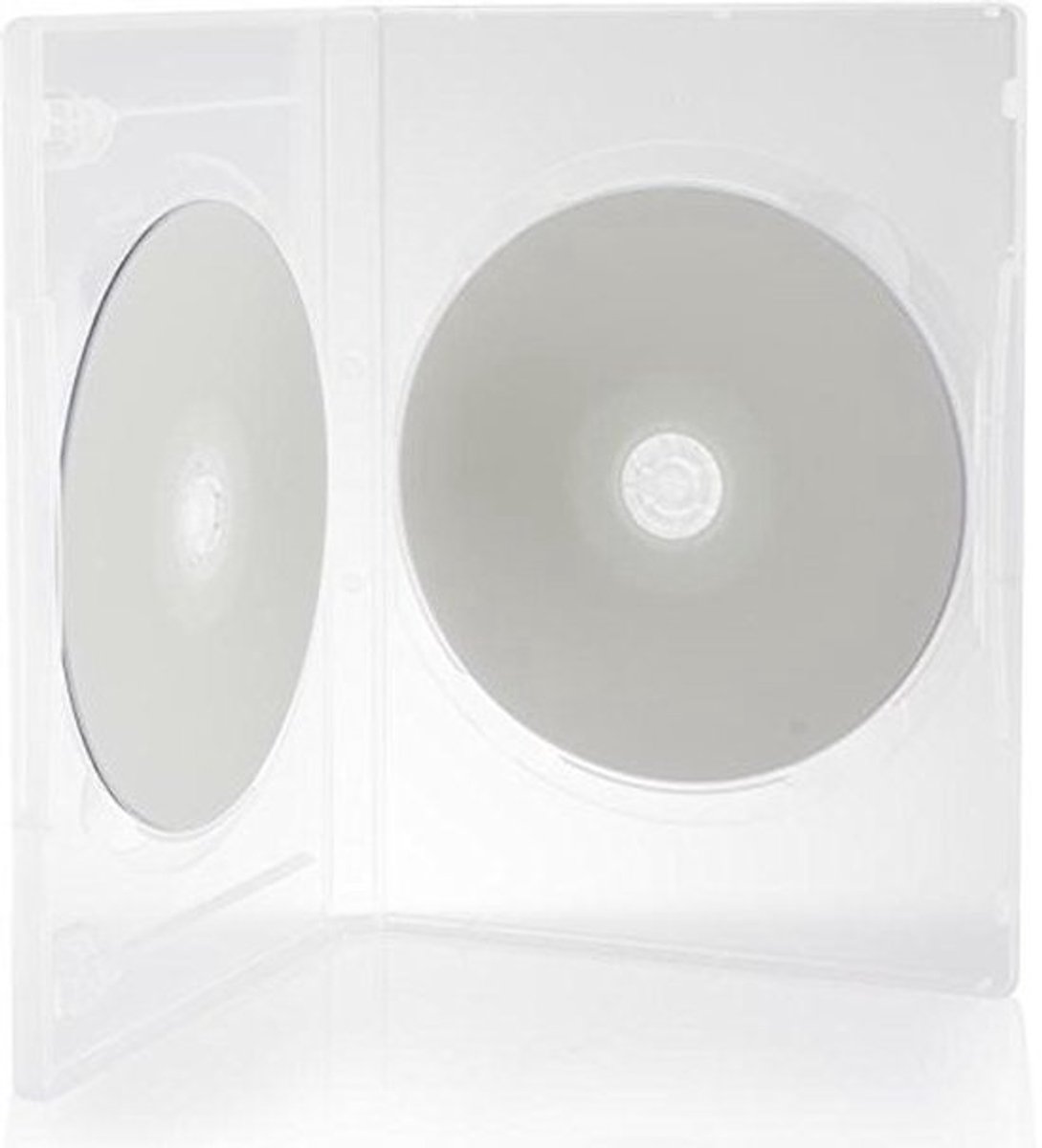 Dailygoods- DVD Hoesjes 50 Stuks - Dubbele Hoesjes - 14mm - Opbergsysteem - Hoogwaardige Kwaliteit - Transparant - Dvd Dozen