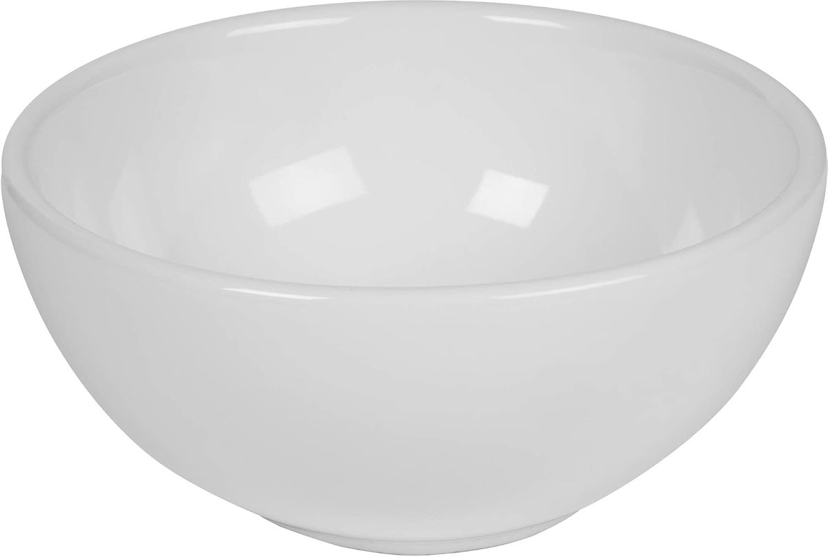 Ronde Waskom - Ø 20x9 cm - Keramiek - Wit - Wastafel - Opbouw