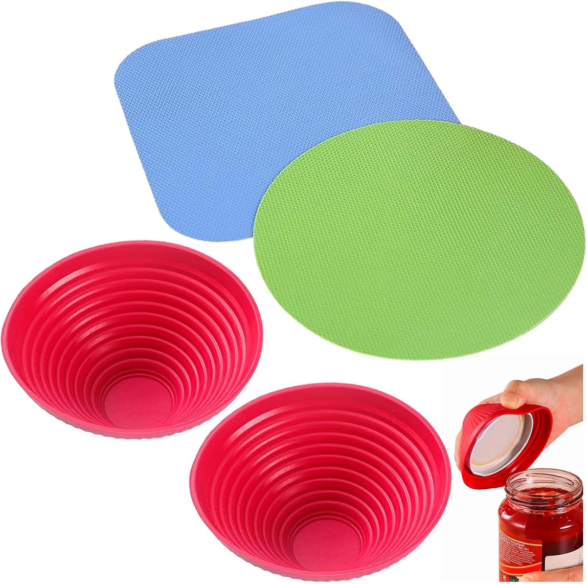 Blikopener - Set van 4 - Glas