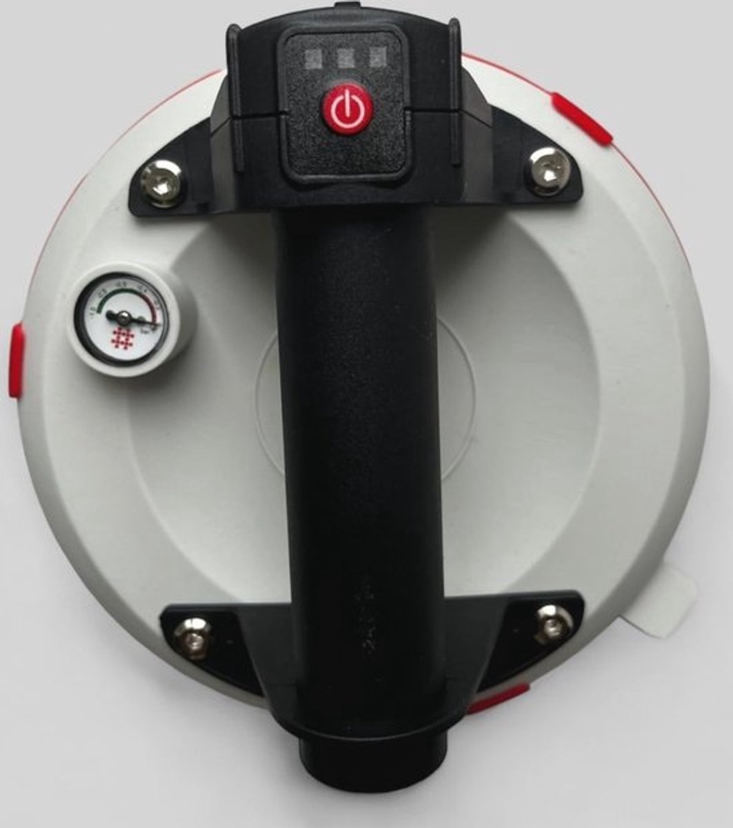 Elektrische Zuignap met Manometer voor Tegels en Glas - 140 kg Capaciteit, 20 cm