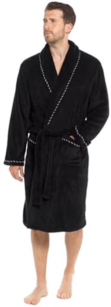 Heren Luxe Fleece Badjas - Zacht en Warm - Perfect als Cadeau