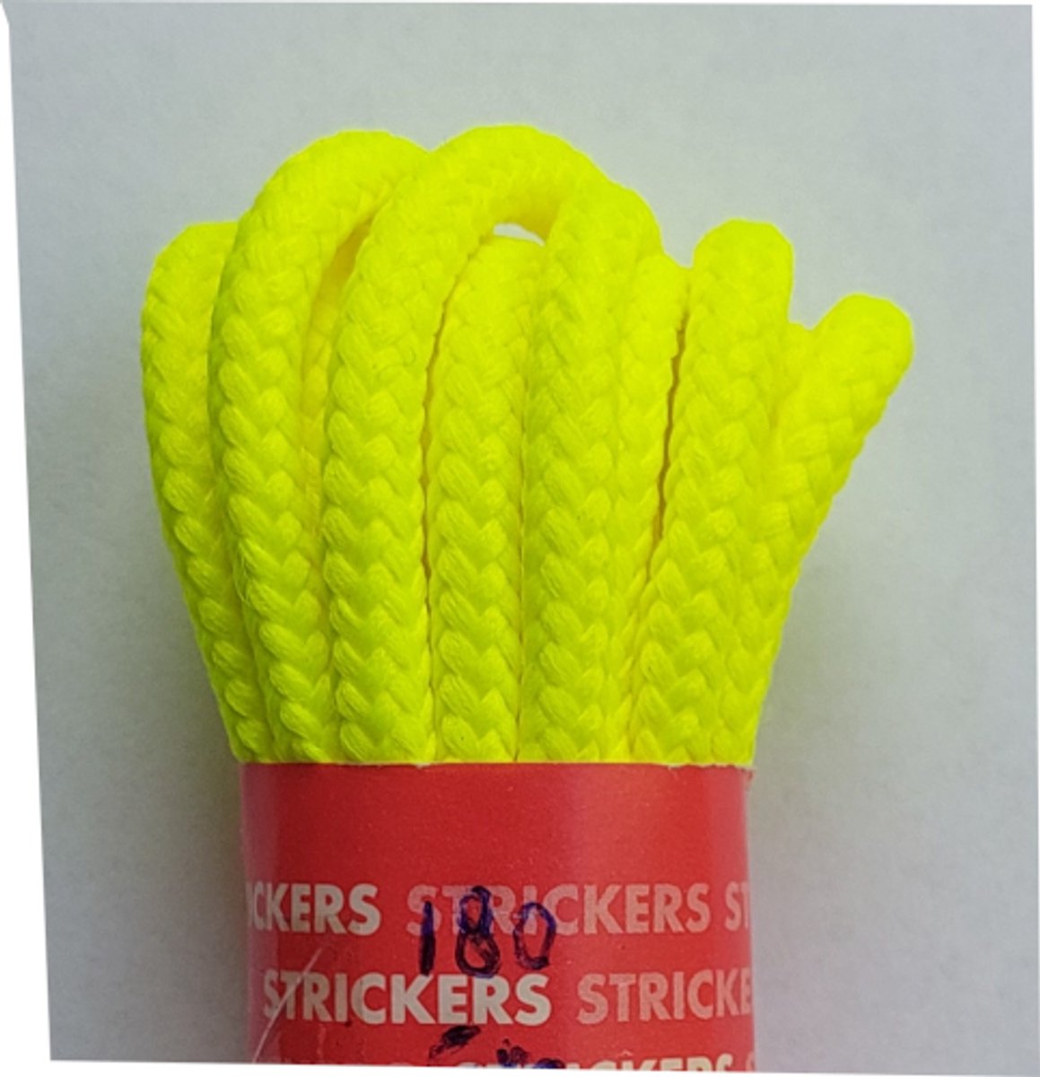 Strickers Veter - Fluoriserend Geel - Neon Geel - Extra Dik Rond - Lengte 180 cm - Dikte 5 mm - Schoenveter