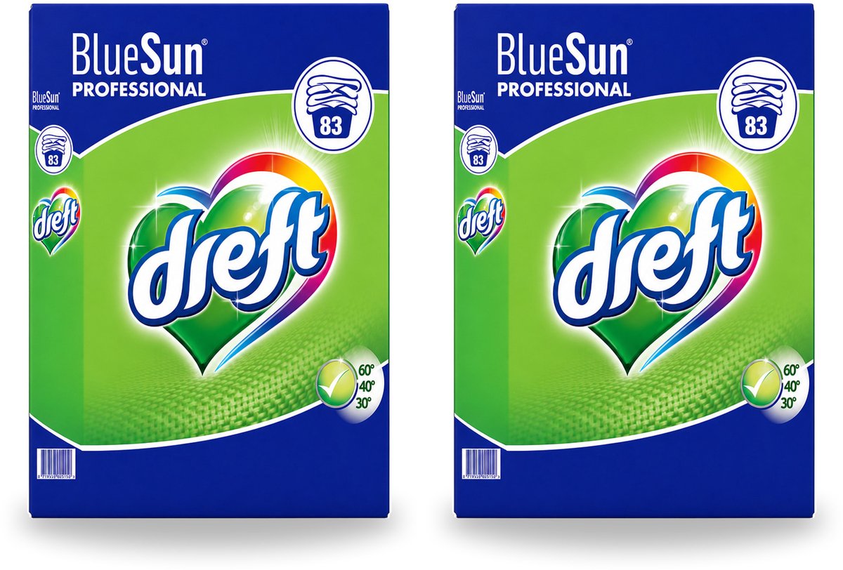 2 x Dreft - Wasmiddel Poeder - Professional - Efficiënte reiniging - 83 Wasbeurten - Voordeelverpakking - 2 stuks