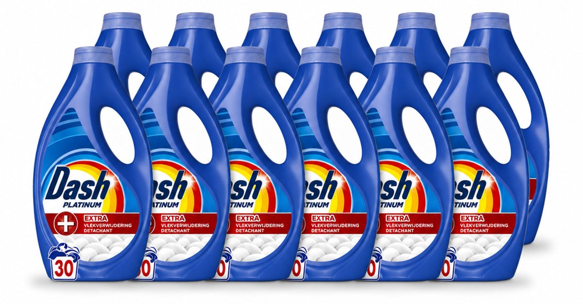 12 x Dash – Wasmiddel – Platinum – 1350 ml - Voordeelverpakking - 12 stuks