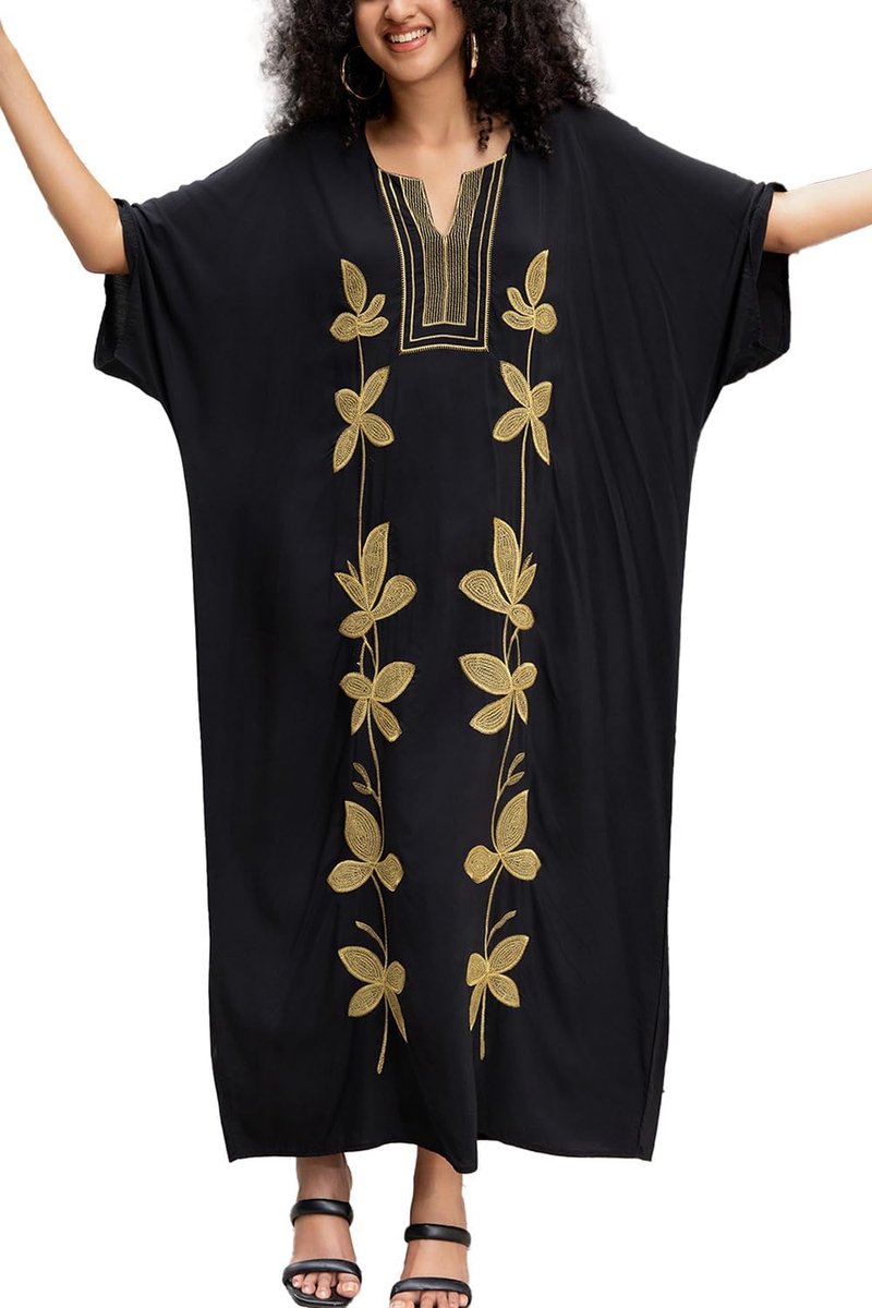 Kaftanjurk Boho Strand Bikini Cover Up Robe Plus Size Loungewear voor Vrouwen