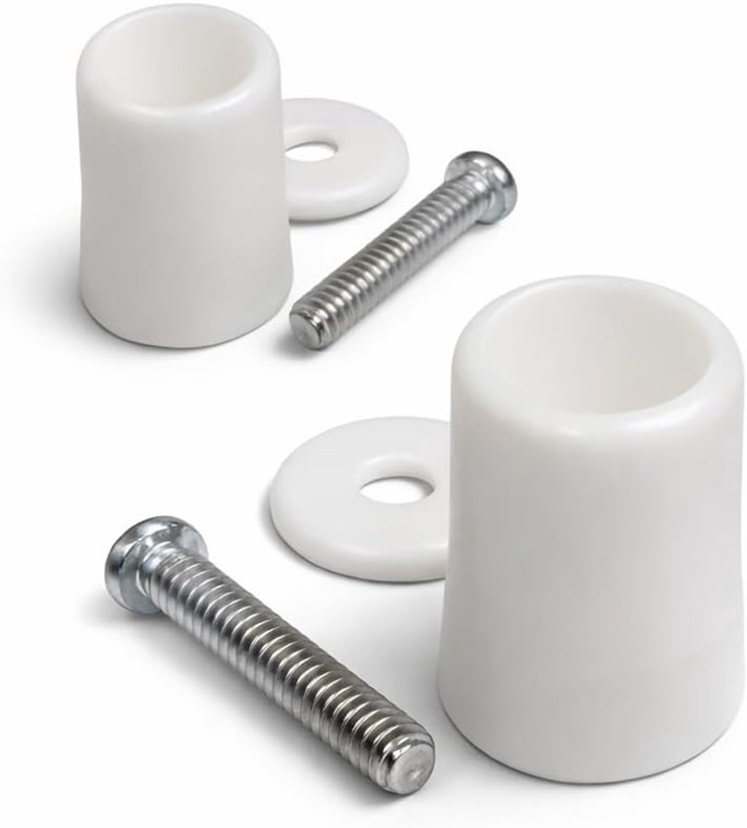 40 mm, pvc, inclusief alles voor de montage, sluitringen en schroeven (12, wit, 30 mm)