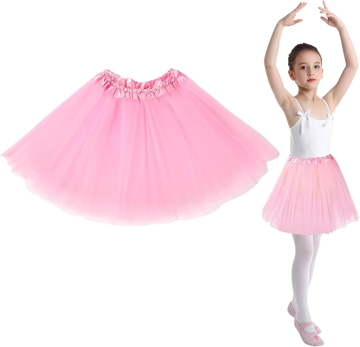Korte rok voor dames, 3 lagen tule, korte rok, carnaval, party, tule rok, ballet, tule rok, rekbare balletrok, dames, tule tutu, rok voor volwassenen, tutu, korte rok voor vrouwen