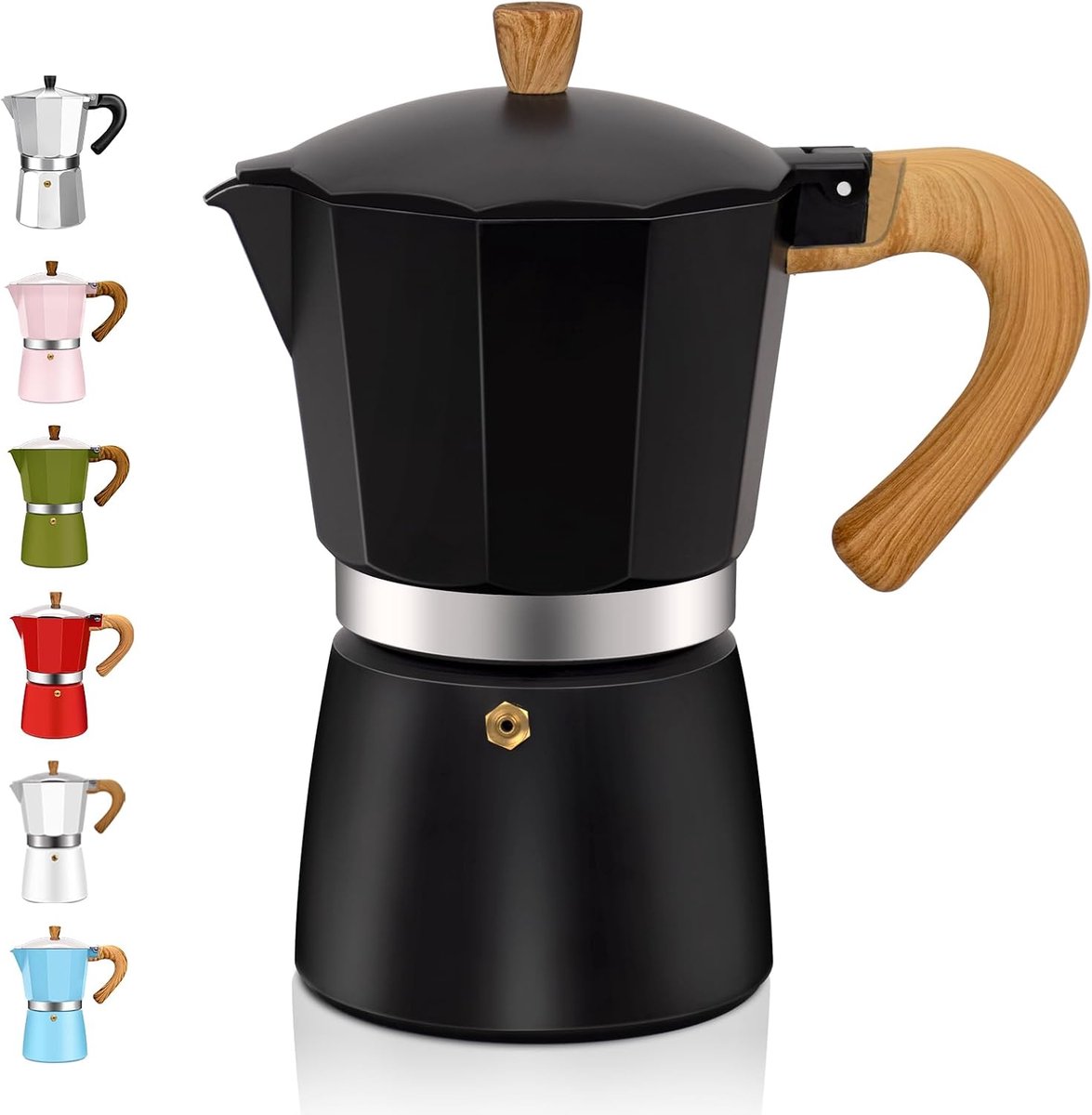 12 Cup Aluminum Espresso Stovetop Moka Pot Coffee Maker Percolator Italian Classic Mocha Coffee Machine for Italian and Cuban Cafe Brewing for Home & Camping 600ml 20oz