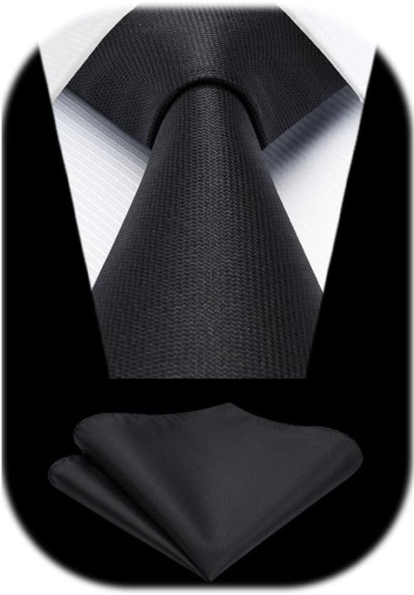 Stevige stropdas en pochet voor heren, klassieke bruiloftsstropdassen voor mannen, formele zakelijke stropdassen, zakdoek, cadeau