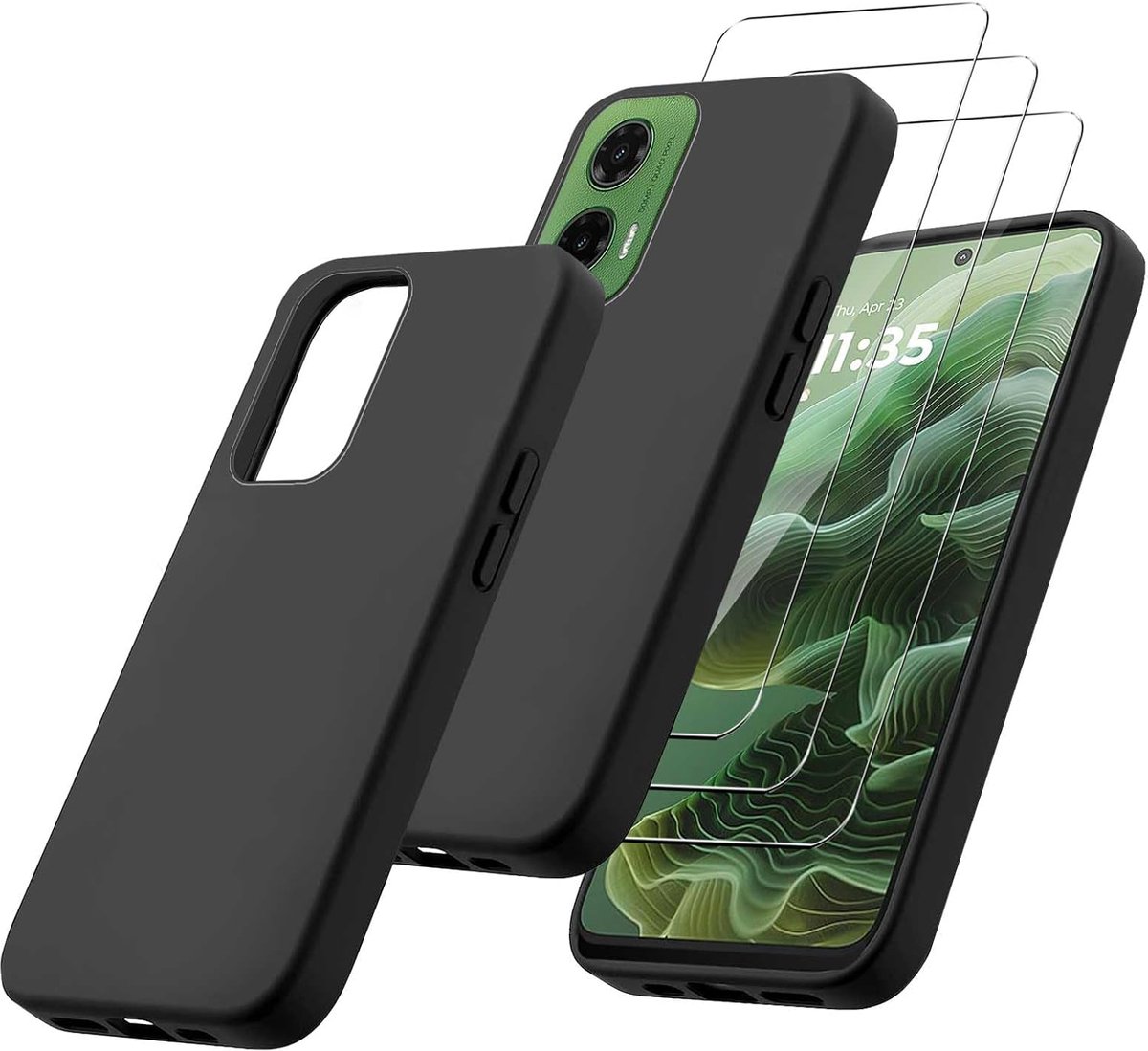 4-in-1 hoesje compatibel met Motorola Moto G35 5G (6,72 inch)