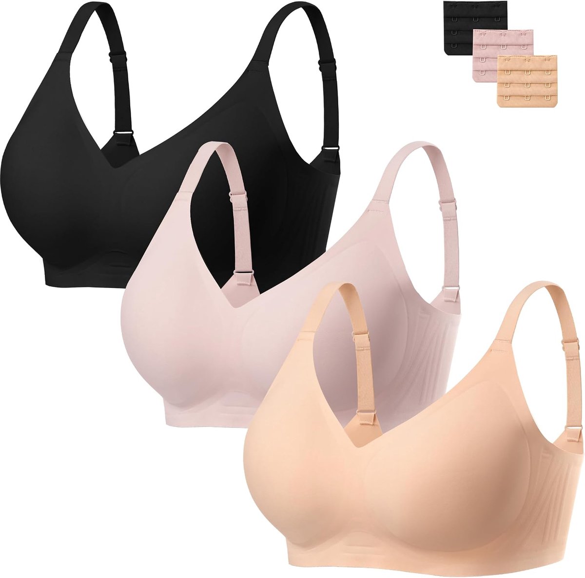Jelly Bras voor Vrouwen Geen Onderdraad Comfort Draadloze Naadloze V-hals Push Up Bras T-shirt Bras