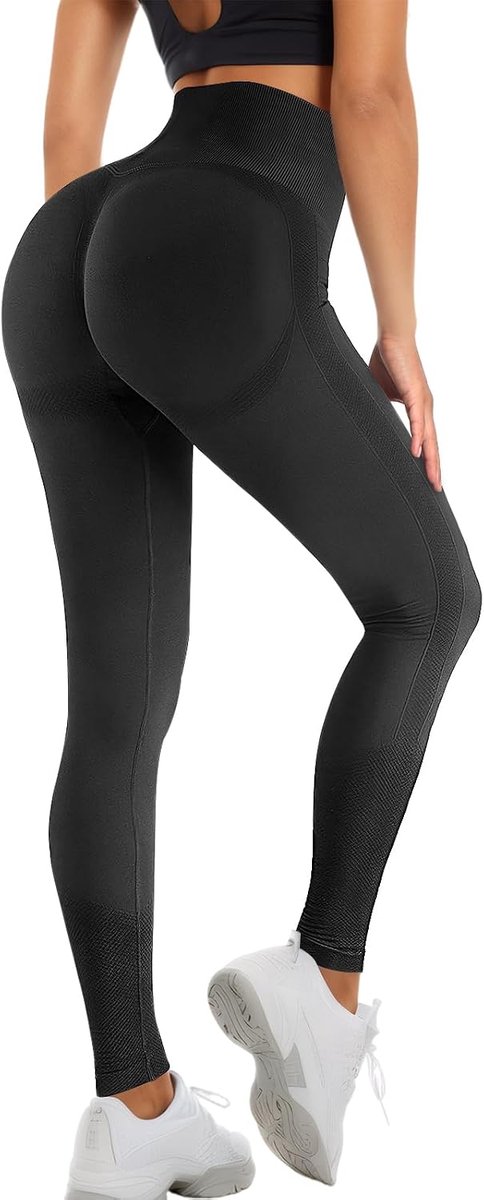 Leggings voor dames, hoge taille, sportlegging, ondoorzichtig, lange billen, push-up, naadloze sportbroek, buikweg, yogabroek voor sport, fitness, gym, workout