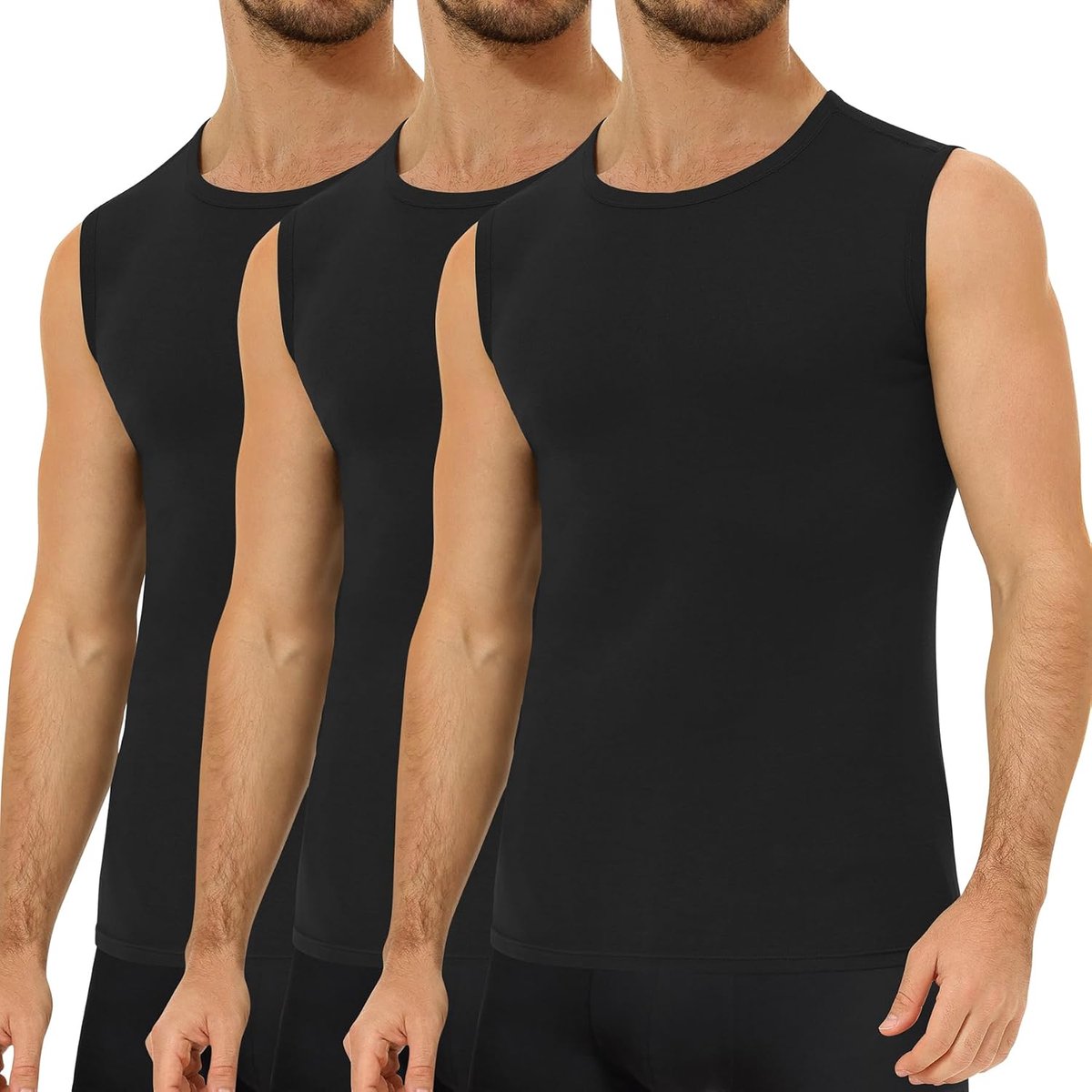 3 Pack Onderhemd Heren 100% Katoen Tanktop Heren Onderhemden