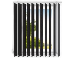 Verticale lamellen - lamellen voor kantoorwerkplekken en voor thuis - Slaapkamer Jaloezieën - Keuken Jaloezieën - 165x220 cm - Klassiek zwar