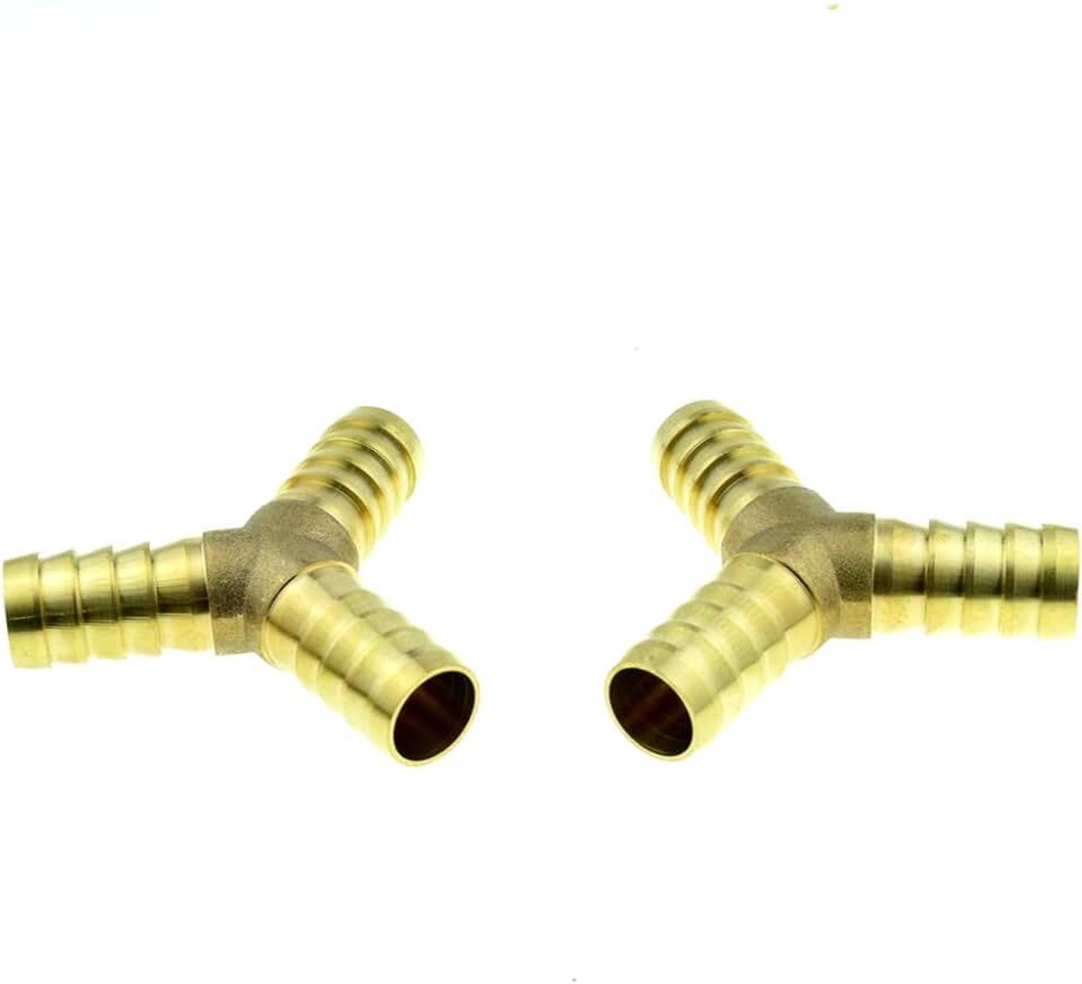 2 Pecs 10mm Messing 3 Way Air Gas Y vormige slang Barb Connector