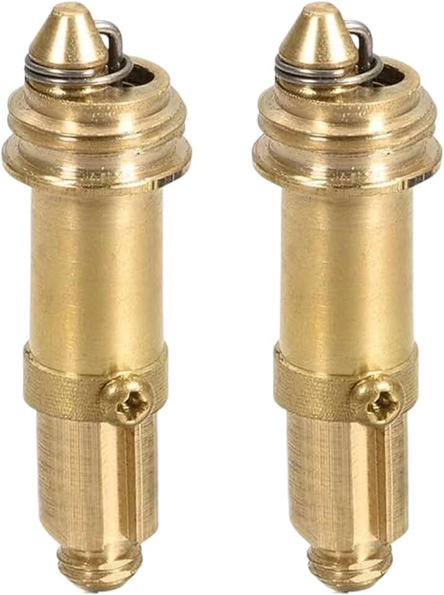 Pop Up Click Clack Messing Plug Bolt, 2 Stuks Vervanging Wastafel Bad Afval Kranen, Push Down Bad Plug Vervanging voor Meeste Badkamer Bad Wastafel Afvoerstop Keuken Wastafel