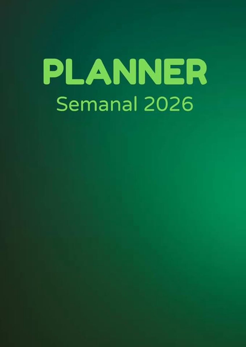 Semanal 2026 (español) de crecimiemnto personal. Edición Verde Esmeralda