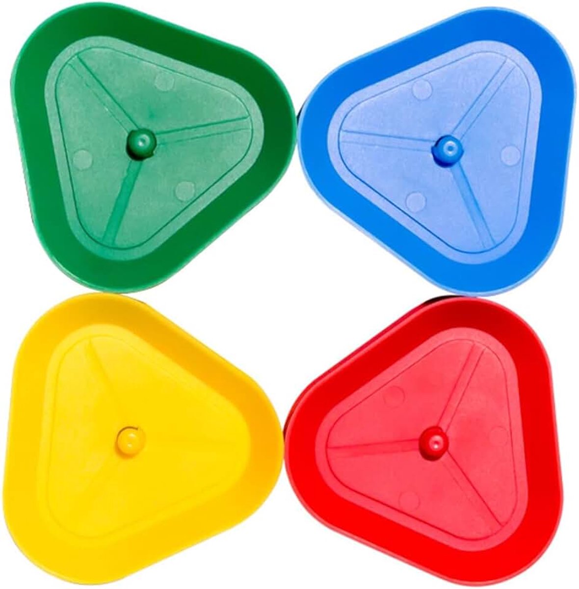 Speelkaarthouder, 4 stuks speelkaartenhouder voor kinderen, handvrije driehoek plastic spelkaarthouder, geschikt voor groepen die graag kaarten spelen, handen, kaarthouder, voor