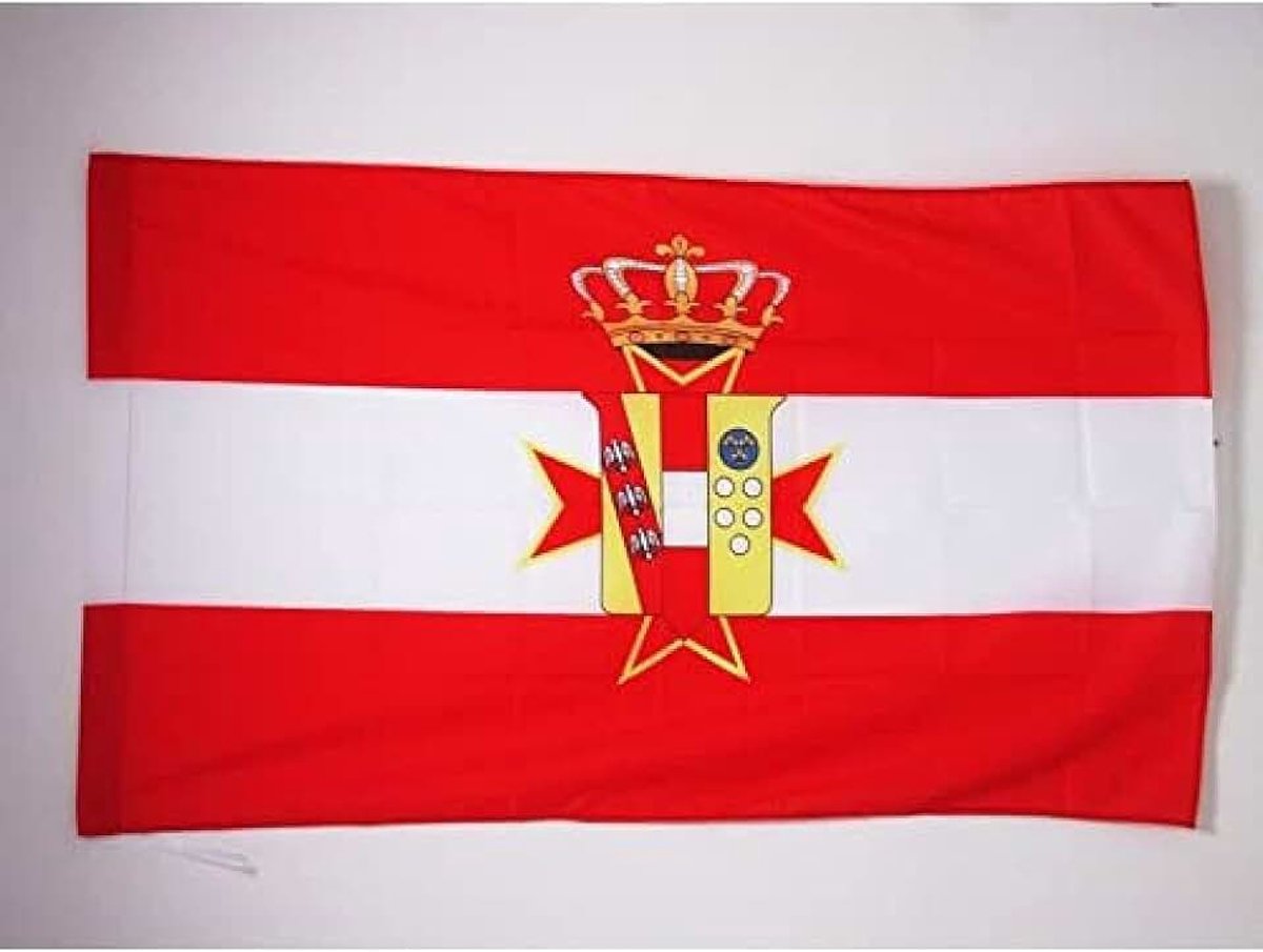 Toscane 1569-1859 Vlag 90x60 cm voor een paal - Granducato di Toscana vlaggen 60 x 90 cm - Banier 2x3 ft met gat - AZ FLAG