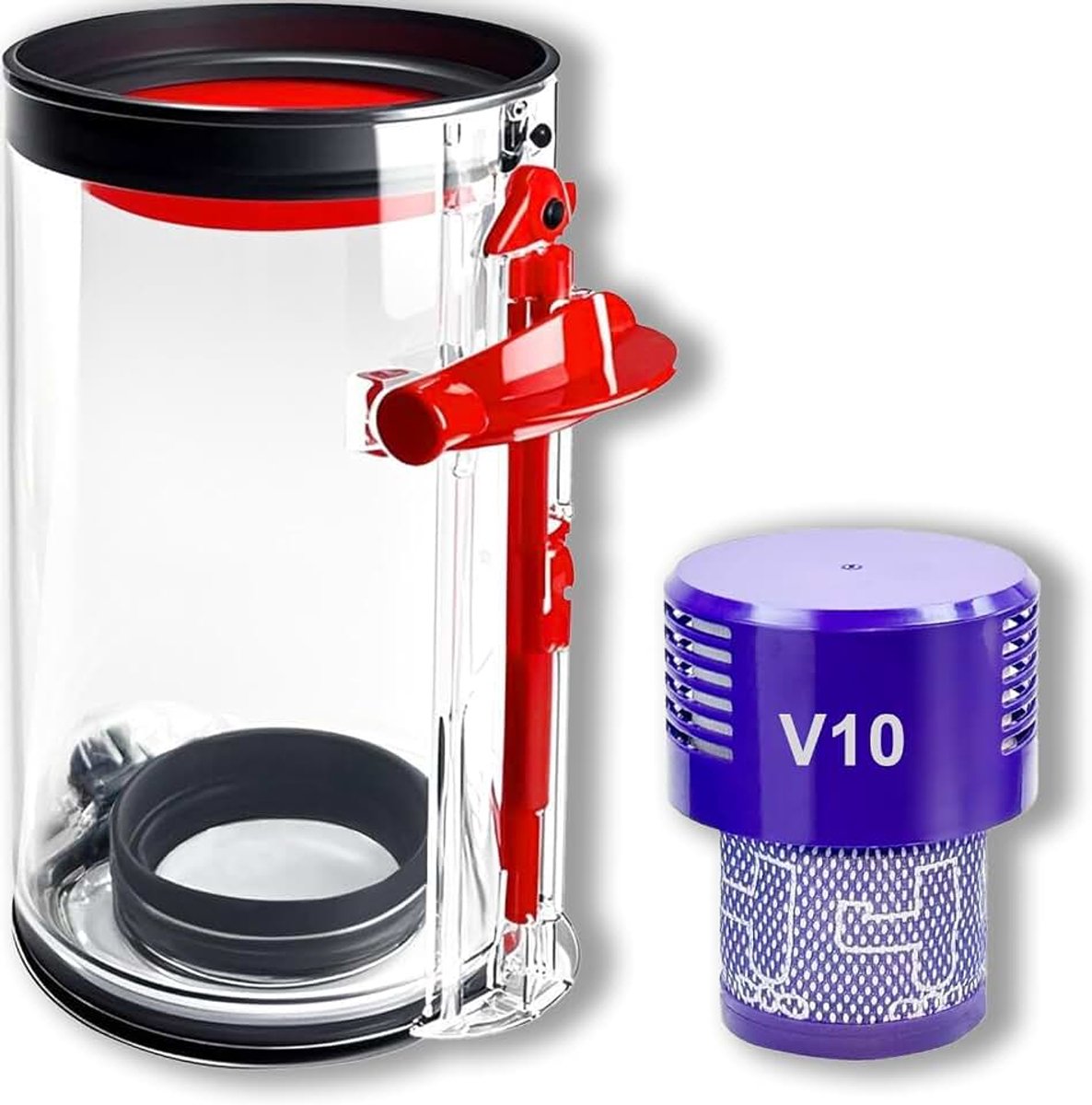 Vervanging compatibel met Dyson V10 SV12 SV13 SV27, opvangcontainer stofemmer vervangingsonderdelen voor Dyson V10 Absolute/Animal/Total Clean, stofzuiger accessoires kanister