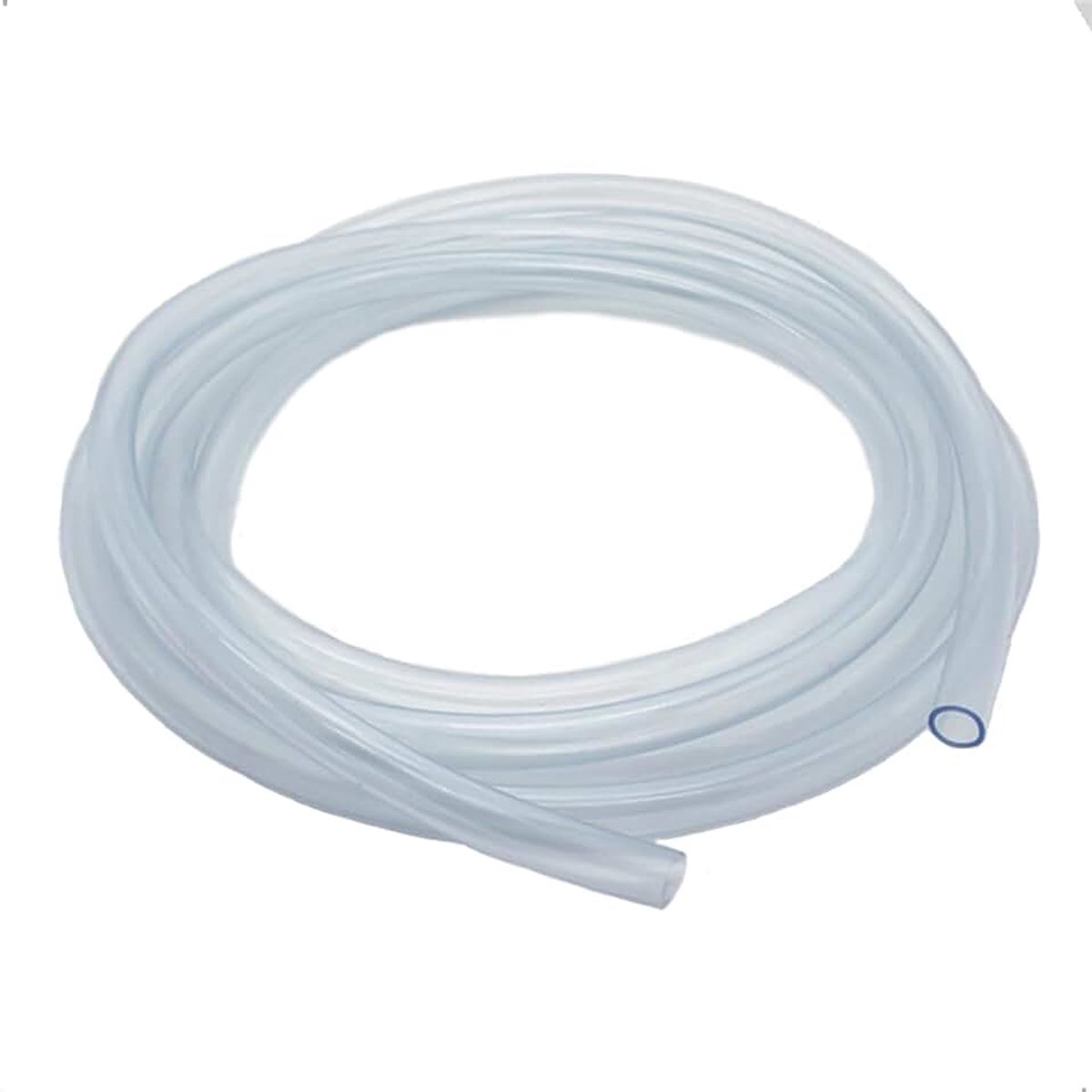 1 stuk brandstofslang, binnendiameter x buitendiameter 6 mm x 9 mm (2 meter), pvc-slang, benzineslang, olieslang, dieselslang, waterslang, blauw-transparant