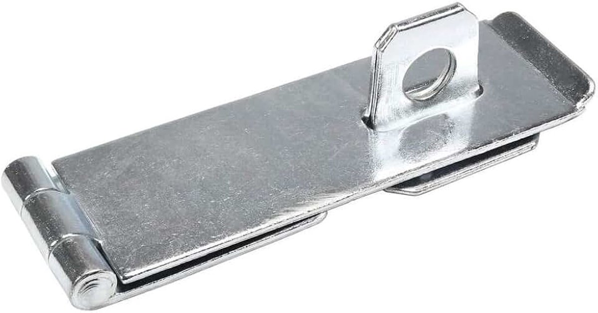 Hardware BH01801 150 mm veiligheidshaspe en oogje - verzinkt, wit