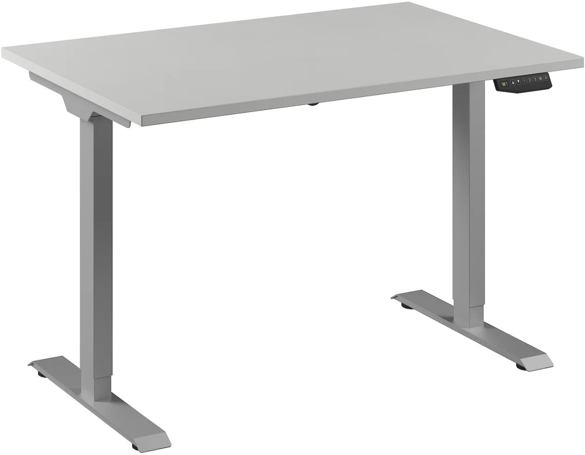 Bureau Adjust 1 Plus QA 120x80 Aluminium/Wit