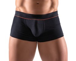 Svenjoyment Mannen Shorts Trendy met Zijdezachte Banden - Zacht Gewoven Elastisch Tailleband met Rode Strepen - Tight Fit Maat SMALL