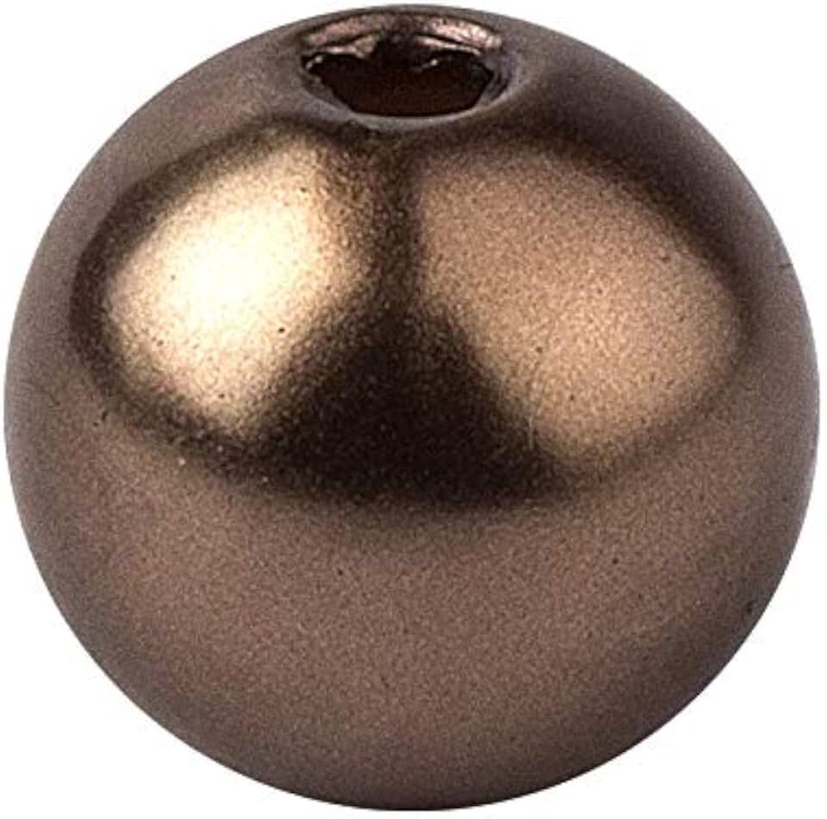 Kralen om op te rijgen, parelmoer kralen met gat (bruin, 8 mm - 100 stuks)