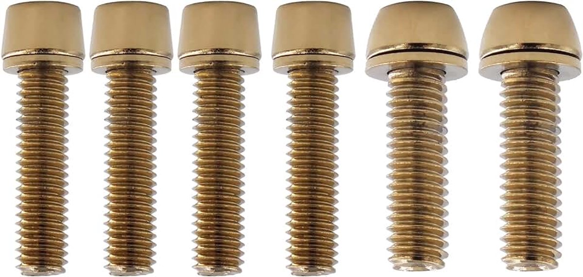 Schroefset, M5*20mm+M6*20mm voor Mountain- en Racefietsen (Goud)