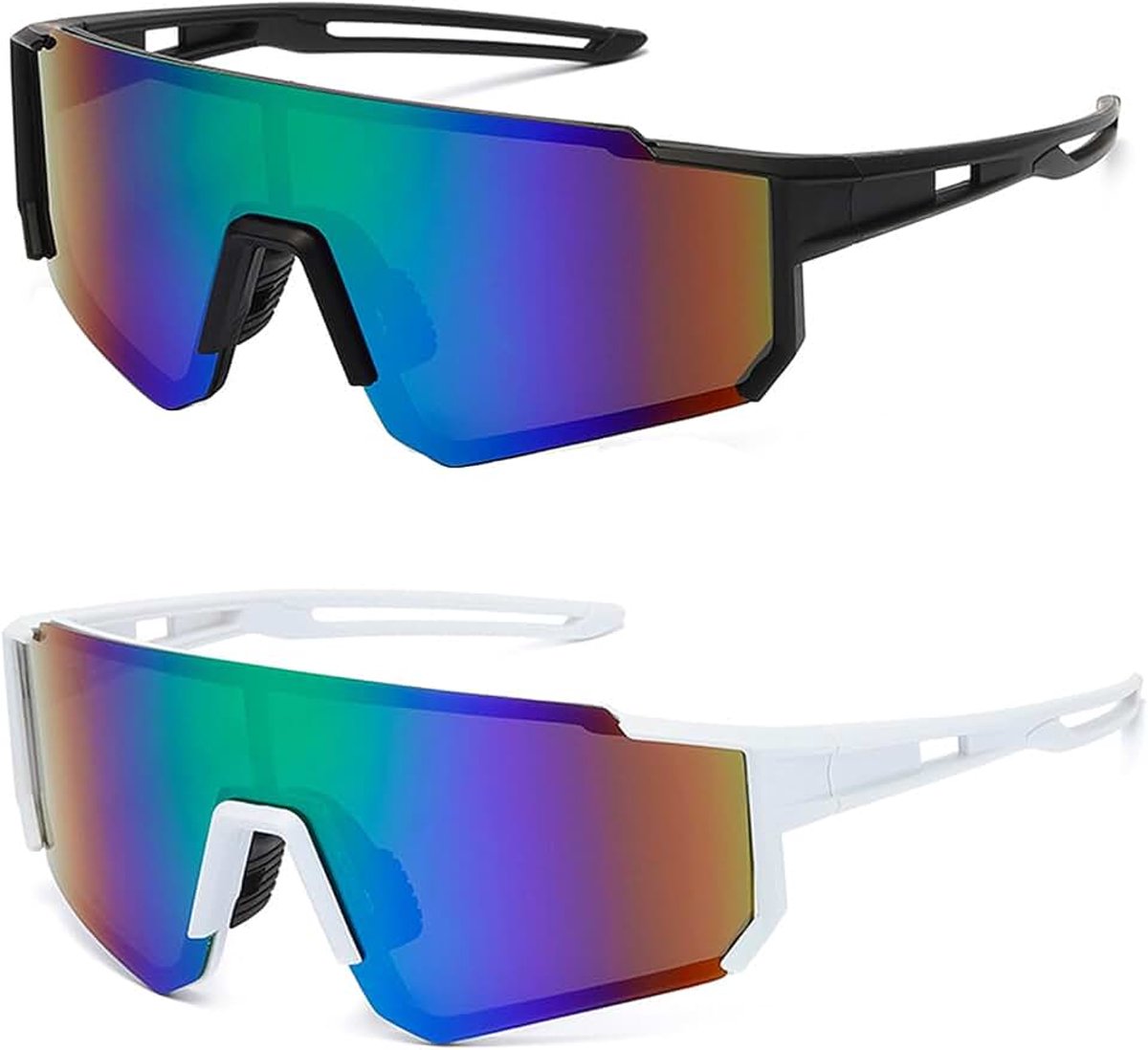 Sportzonnebril voor dames en heren, gepolariseerde zonnebril voor outdooractiviteiten, MTB, racefiets, fietsen, skiën, zonnebril met UV400