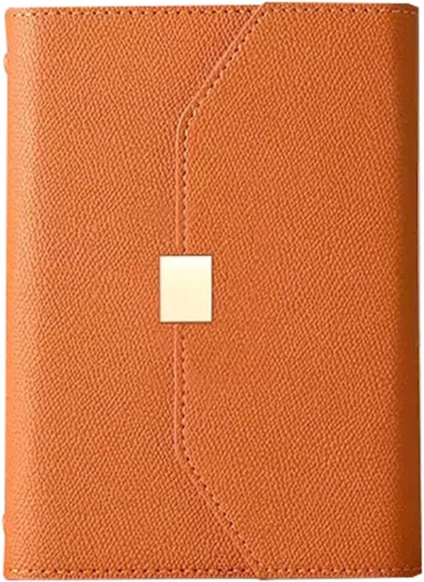 A5 Notitieboek Hardcover Journal PU lederen kaft Notitieboek Magnetische kliksluiting Losbladig notitieboek 23cm×17.5cm/9''×6.8'' Bruikbaar (Size : Brown)