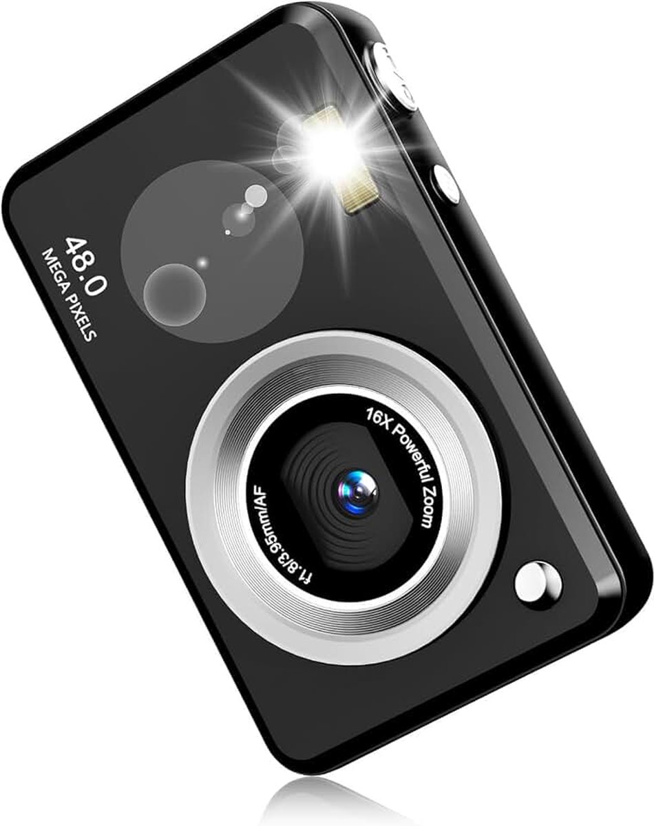 Digitale Camera FHD 1080p, 32GB Geheugenkaart, 48MP Fotocamera 16X Digitale Zoom Camera, Met 1300 mAh Batterij, 2,4" LCD Scherm, Kinder Digitale Camera Kinderkamera Als Kinder.