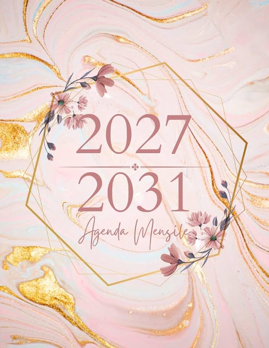 Pianificatore Appuntamenti 5 Anni da Gennaio 2027 a Dicembre 2031 - 1 Mese a 2 Pagine || 60 Mesi Calendario Organizzatore - Formato Grande