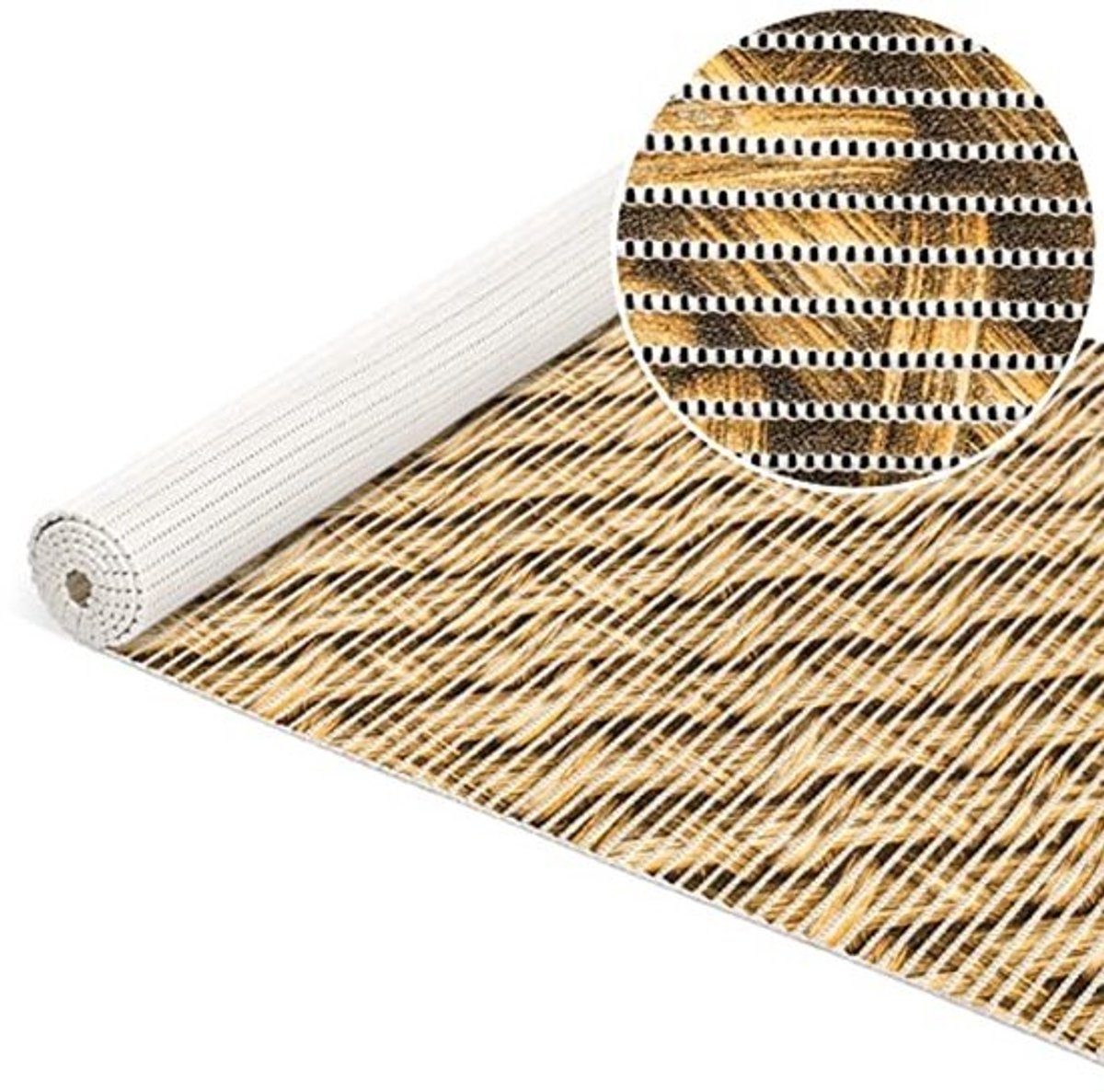 Zachte Antislip Badmat met Gevlochten Look - Waterafstotend en Sneldrogend - 100 x 65 cm