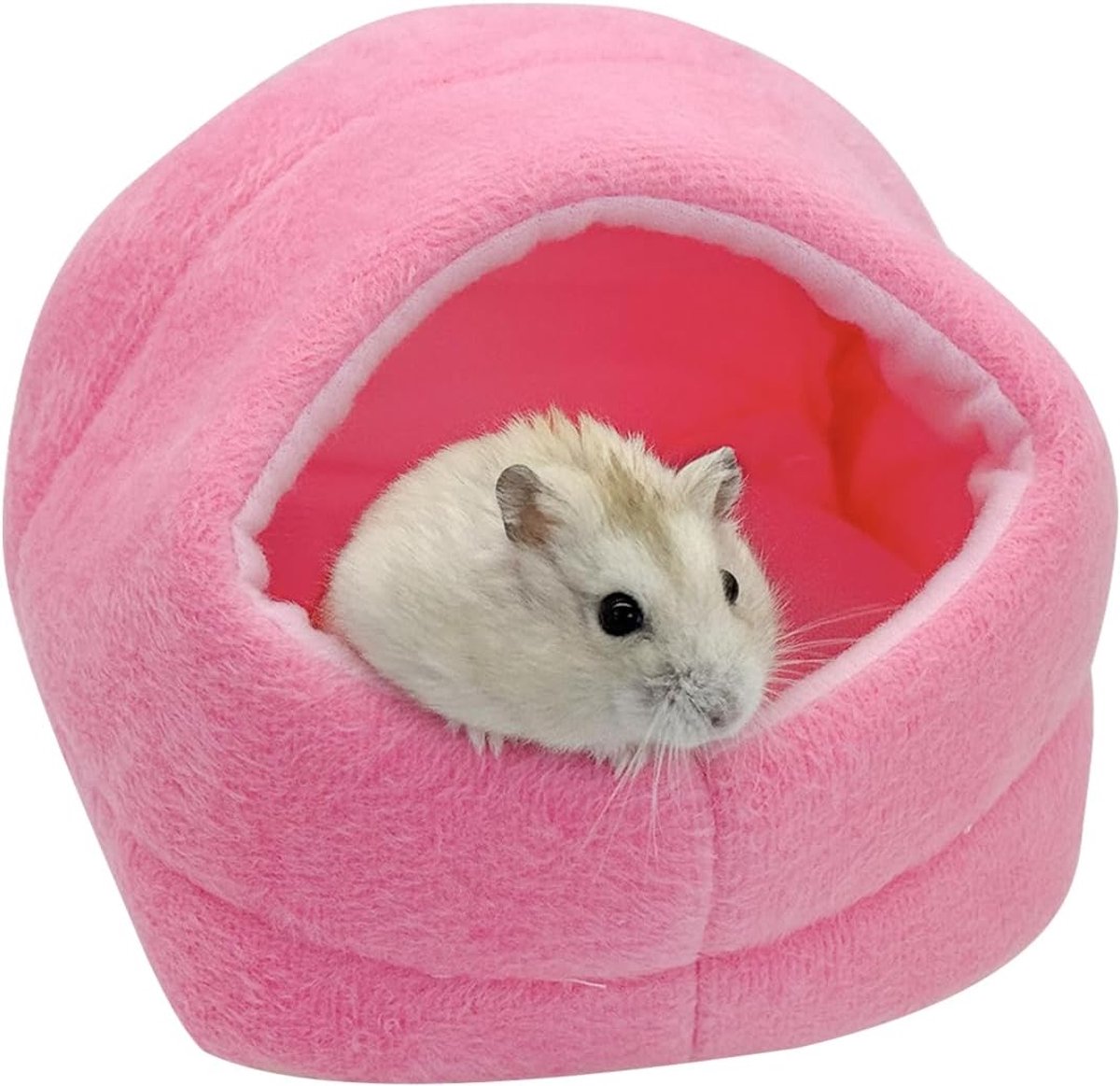 Leuk mini-cavia-bed met afneembaar beddengoed, zacht klein dierenbed voor cavia's, Syrische egel, kleine huisdieren (roze)