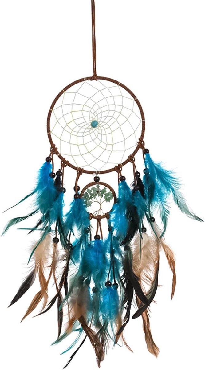 Dromenvanger, handgemaakt, met veren, grote dromenvanger, voor kinderen, wanddecoratie, decoratie voor thuis en slaapkamer, boho-decoratie, dromenvanger