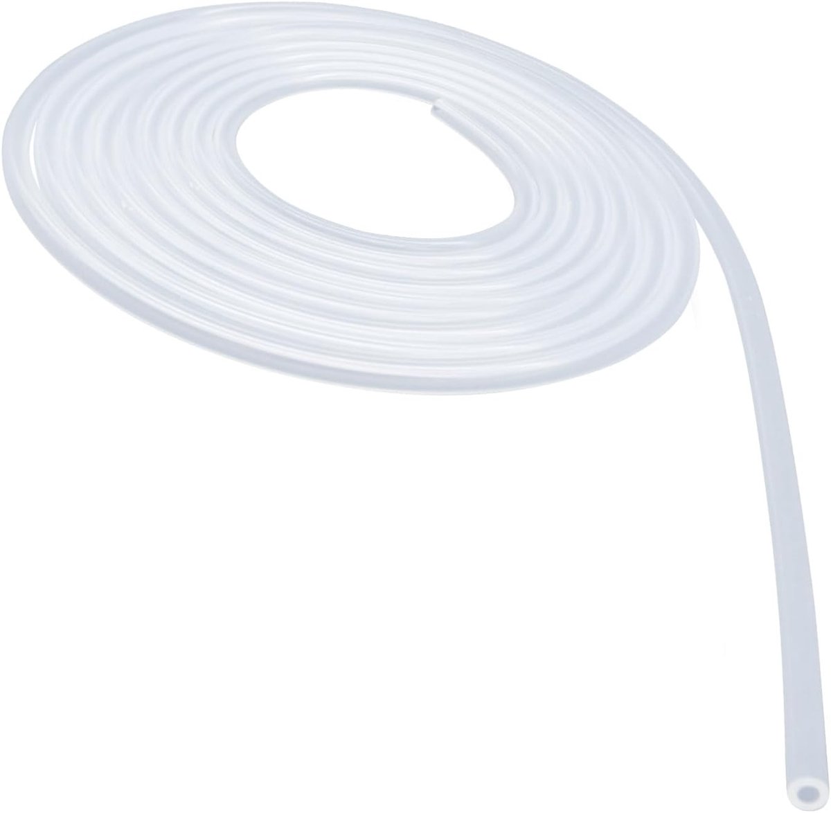 Voedselveilige slang, grootte 5,0 mm x 8,0 mm, lengte 4,5 m (14,8 ft), dikte 1,5 mm, flexibele rubberen siliconen slang voor lucht/waterleidingen